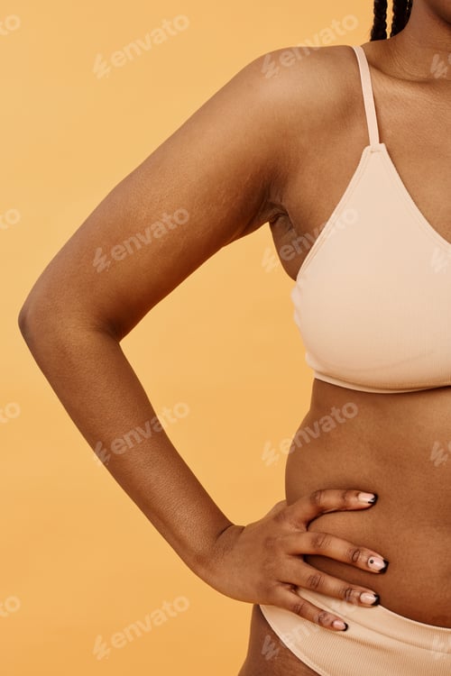 Preview: Close Up of Model in Underwear with Braids