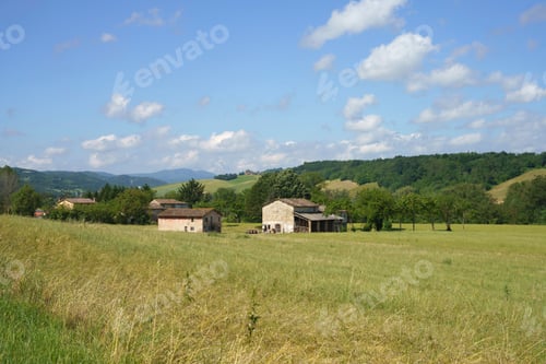 Preview: Rural landscape near Salsomaggiore and Fornovo, Parma, at springtime