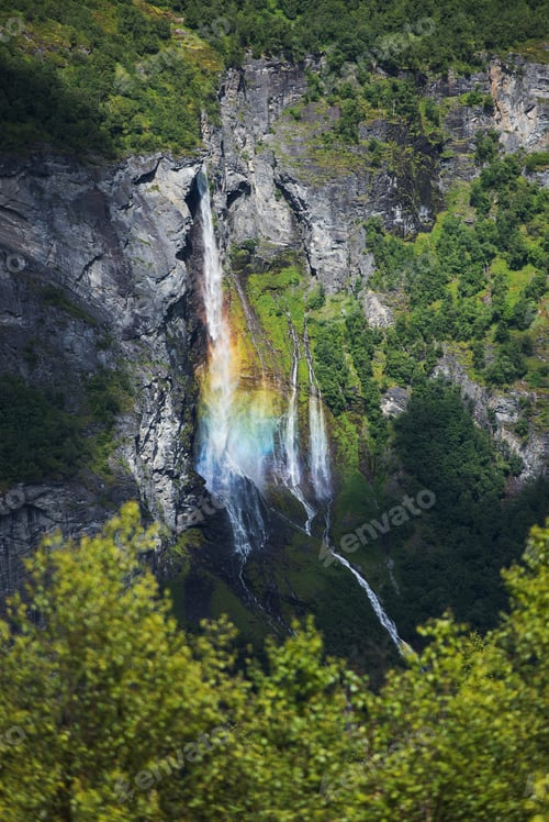 Preview: Waterfall in the mountains of Norway