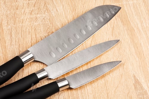 Preview: Set of steel kitchen knives