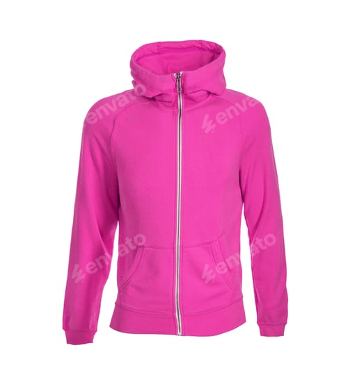 Preview: pink hoodie isolated on white