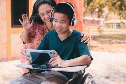 Preview: Skill development of disabled child on wheelchair with technology education by parent in home school