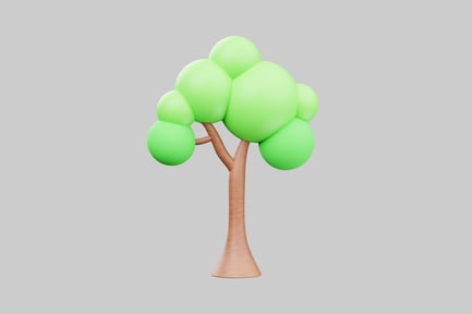 Preview: Cartoon rounded tree