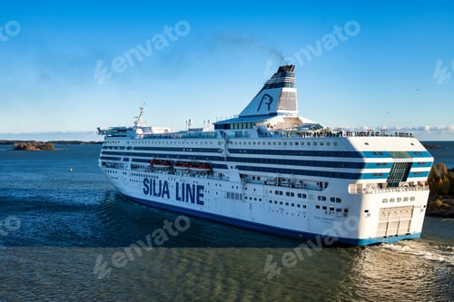 Preview: Gazing Into the Shimmering Horizon as Cruise Ship Sails Through Helsinki's Waters