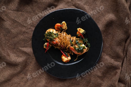 Preview: Spaghetti Spicy With Shrimp , Thai Fusion Food