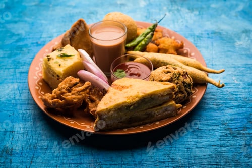 Preview: Indian Tea time snacks in group