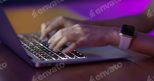 Preview: Type on laptop computer