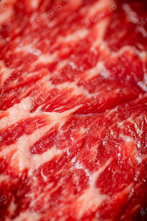 Preview: Raw steak pulp. Macro background.