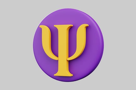 Preview: Psychology symbol on a purple oval
