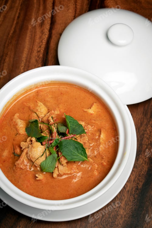 Preview: thai spicy panang pork curry with coconut milk