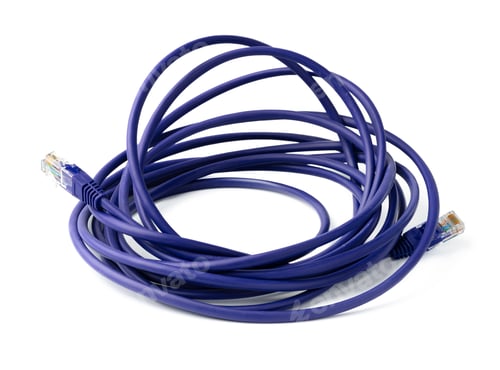 Preview: Network cable isolated on white background studio shot