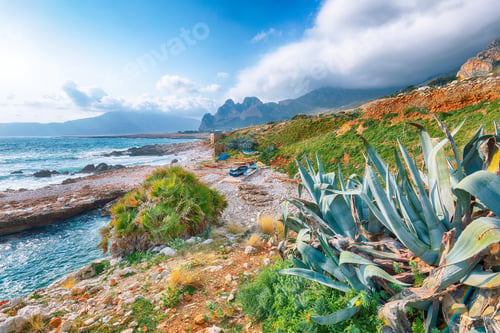 Preview: Spectacular seascape of Isolidda Beach near San Vito cape.