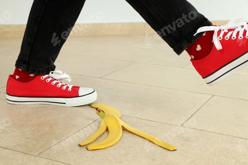 Preview: Concept of April Fool's Day prank with banana peel