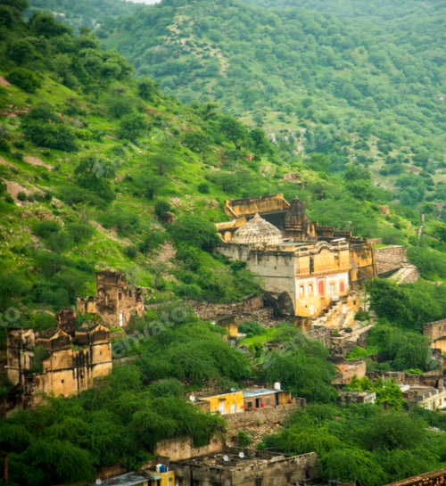 Preview: Old Jaipur City as viewed from top of Amber Fort, India.