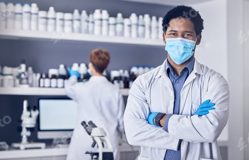 Preview: Science, innovation and portrait of man in laboratory, leadership and motivation in vaccine develop