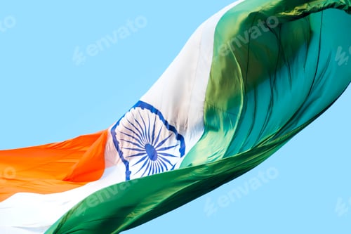 Preview: Wavy Indian Flag, Close-up