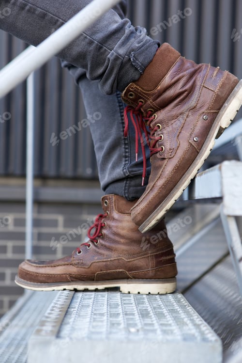 Preview: Close up male leather boots