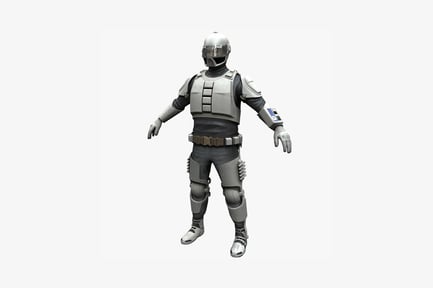 Preview: Armored figure with extended limbs