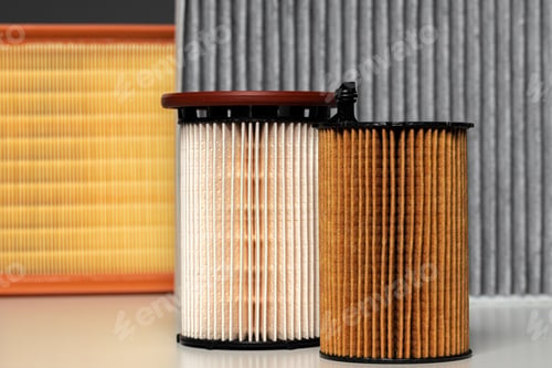 Preview: Auto filters close up. New parts for the car