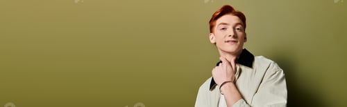 Preview: Emotional moment captured with a young man showcasing charm and confidence in a serene setting