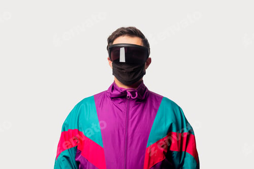 Preview: Style guy in 90s jacket and face mask
