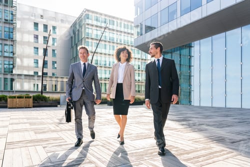 Preview: Business people meeting in a business park
