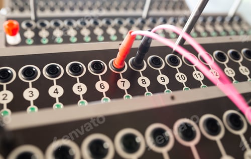 Preview: Close-up of a panel with numbered large buttons