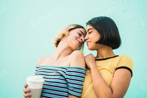 Preview: Loving lesbian couple spending good time together,