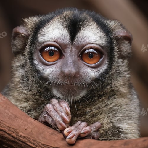 Preview: cute Aotus trivirgatus close up