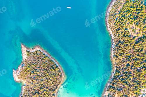 Preview: Bird eye aerial view of Aegean shores of Turkiye.