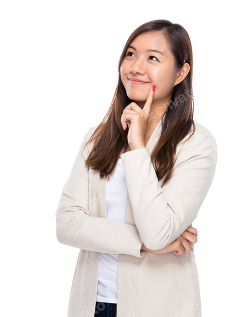 Preview: Asian woman think of idea
