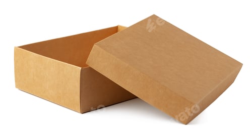 Preview: Open brown cardboard box isolated on white