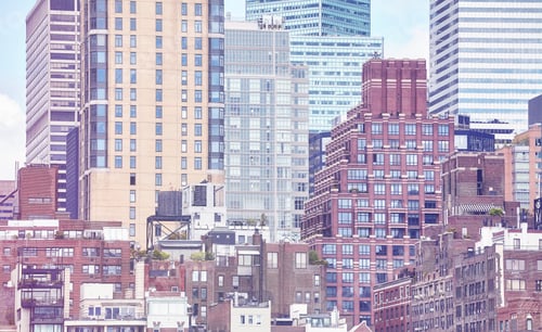 Preview: Vintage toned picture of Manhattan buildings, NYC.