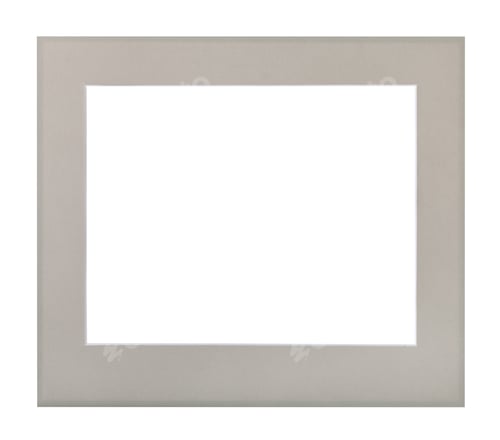 Preview: wide flat gray passe-partout for picture frame