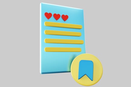 Preview: Blue rectangle with red hearts and yellow lines.