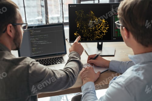 Preview: data science specialists working at office together