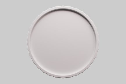 Preview: White disc with scalloped edge