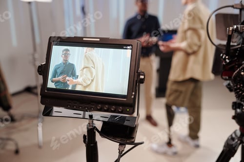 Preview: Studio Camera Records Two Men Talking Professionally