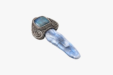 Vista previa: Anillo de cristal místico con cuarzo azul