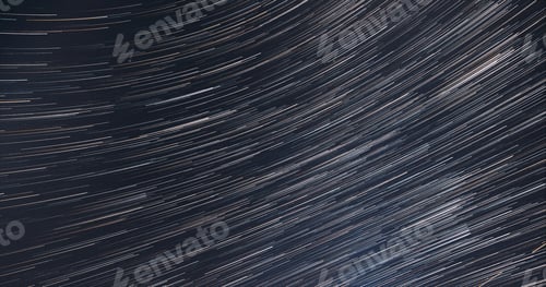 Preview: Hyper. Spin Of Unusual Amazing Stars Effect In Sky. Bewitching Illusion Of Star Trails. Meteors