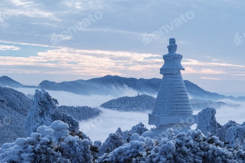 Preview: beautiful winter scenery of lushan mountain