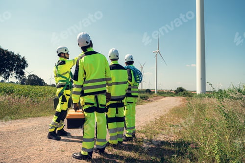 Preview: The engineering and technical team is preparing to install a large wind turbine
