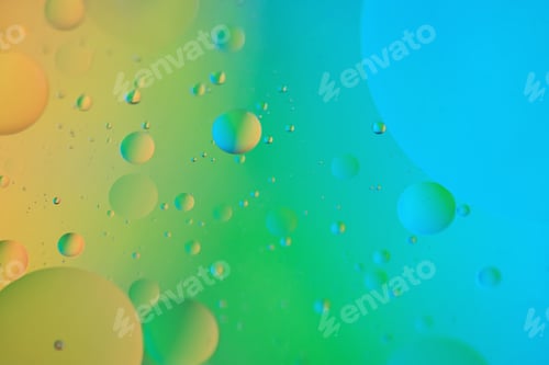Preview: Rainbow abstract defocused background picture made with oil, water and soap