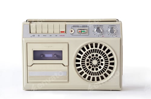 Preview: Old white tape recorder from USSR