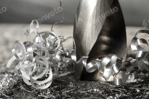 Preview: Close-up metal drilling process