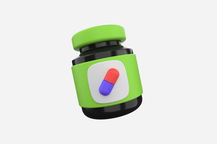 Preview: Supplement Bottle 3D Illustration