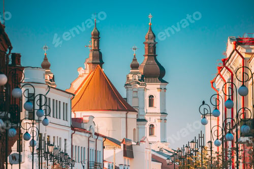 Preview: Pinsk, Brest Region, Belarus. Cathedral Of Name Of The Blessed Virgin Mary And Monastery Of The
