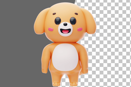 Preview: Happy Dog Character 3D Illustration