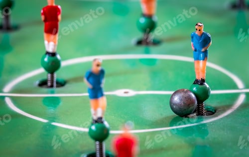 Preview: Player figurines of tabletop football game