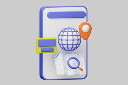 Preview: Smartphone with navigation tools.